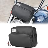 KEMIMOTO Motorcycle Handlebar Bag with Waterproof Cover Universal Bicycle Handle Bar Tool Bag for Front Fork...