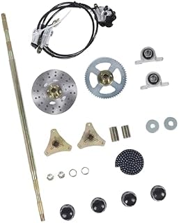 Akozon 29-Zoll-Go-Kart-Hinterachsen-Set, Bremskettenscheiben-Bremssattel-Nabensatz, Ersatzsatz für 50 70 90 ATV-Quads