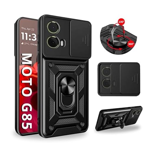 Capa Capinha Case Armor Anti Choque Ring Luxo Para Moto G85 (Tela 6,67) + Anel Giratório + Proteção De Câmera - Proteção Militar