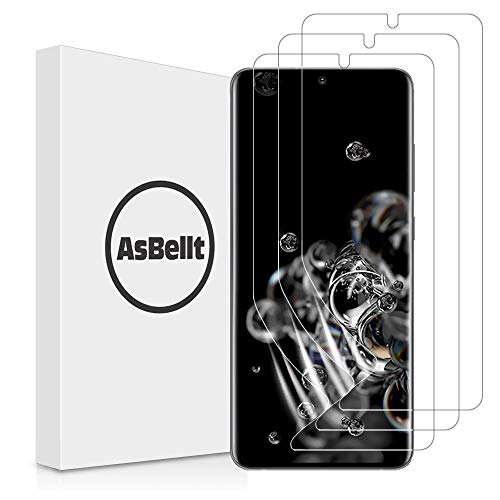AsBellt - Protector de Pantalla para Samsung Galaxy S20 Ultra (3 Unidades, TPU, sin Burbujas)