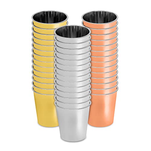 Zappy 124 Rose Gold Plastic Shot Glasses 1 Oz Plastic Shot Cups Disposable Metallic Rose Gold Plastic Cups For Tasting Whiskey Liquor Sample Cups Weddings And Party Rose Gold Shot Glasses #TOP3