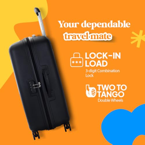 Image of American Tourister Ivy 2.0 | Large Size Check-in Trolley Bag (79 cm) | 360 8 Wheel Travel Luggage | Hard Case Polypropylene (PP) Suitcase | Combination Lock | Black