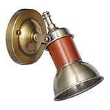 Elegant: Lampe in edlem, antik anmutendem Look - Maritimer Stil in Messing und Holz - Zeitlos schön