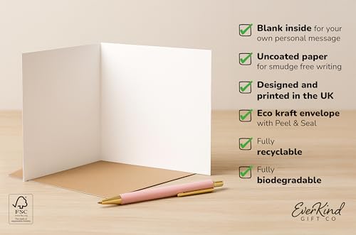 EverKind Thank You Card – Just a Little Card to Say a Big Thank You – Colourful Star Design | For Teacher, Friend, Family or Colleague | Blank Inside | Eco Packaging - Image 3