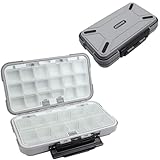 KEESHINE Fishing Tackle Box, Floating Storage Box, Double-Sided Lure Box with Adjustable Dividers Organizer Making Kit Container