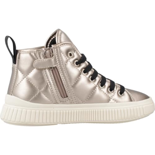Geox J Laquinny Girl Basket, Platine, 30 EU