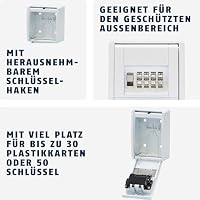 ABUS KeyGarage 787 - Schlüsselbox zur Wandmontage - für Schlüssel oder kleine Wertgegenstände - Weiß – Ansicht 3
