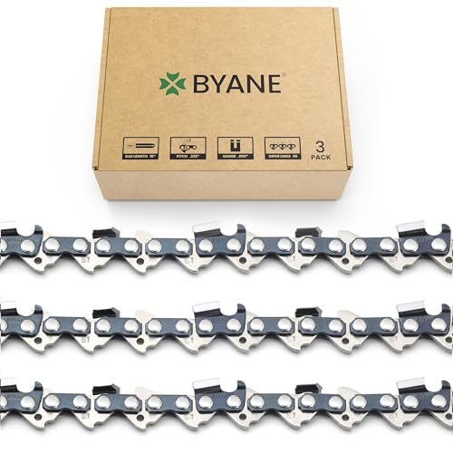 3 BYANE Sägeketten .325 1,3 mm 64 TG 38 cm Schwert Halbmeißel kompatibel mit DOLMAR HUSQVARNA