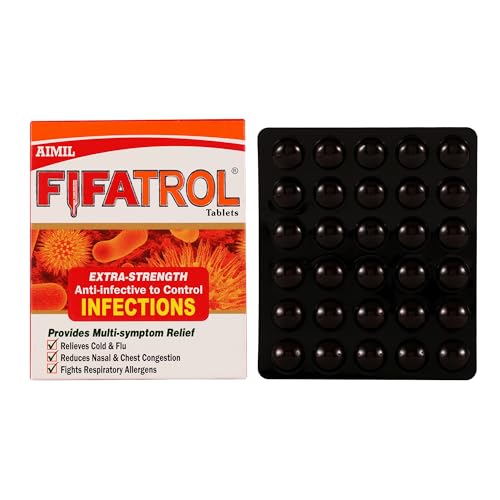 Image of AIMIL Fifatrol Tablets | Extra Strength Anti-Infective Immunity Booster | Multi-Symptom Relief for Cold, Flu, Nasal & Chest Congestion | 30 Tablets (Pack of 3)