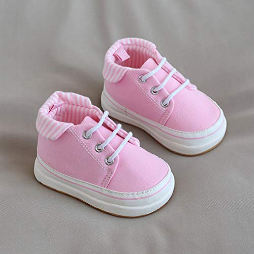 Begimu Baby Boys Girls Shoes Breathable Flexible Anti-Slip Sneakers Lightweight Toddler First Walkers (4 Toddler, A-Pink) #TOP2