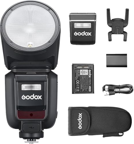 Godox V100N V100 N V100-N Flash à tête ronde pour appareils photo Nikon 100 Ws TTL HSS 1/8000s 2,4 G Lumière LED intégrée