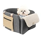Cathpetic Large Console Dog Car Seat - Truck Dog Booster Seats for Big Console Vehicles Large Space for Dogs UP to 18lbs, Pretty Sturdy Pet Car Seat Designed for Pickup and Trucks