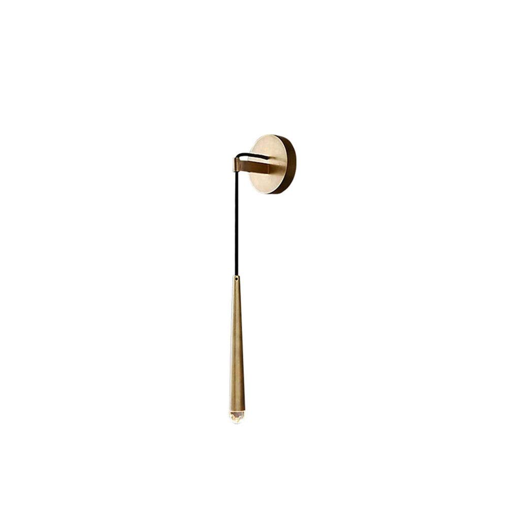 OZBMA Wall Mounted Light Lamp Simple Post-Modern Living Room Bedroom Study Bedside Creative All-Copper Aisle Corridor Porch Staircase Single Head Reading