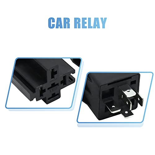 uxcell 2pcs JD-2912 4 Pin DC 36V 40A Universal Car Vehicle Motor Fuse Relay Switch Power with Harness