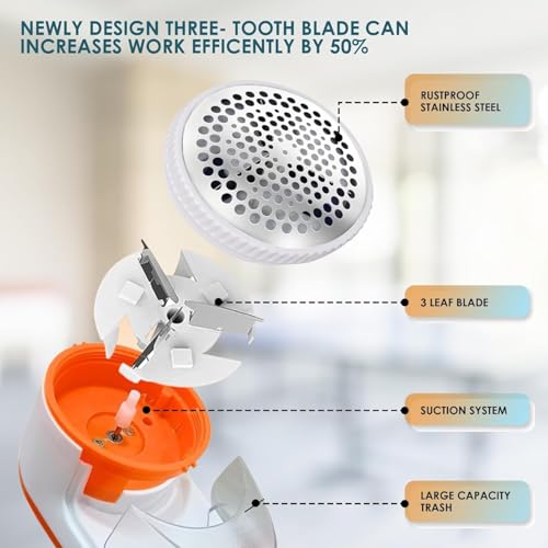 Image of QONETIC Lint Remover for Clothes Electric Roller Fabric Cleaner Woolen RUA Machine Shaver with Cord Sweaters Blankets Jackets Burr Pill Lint from Carpets Curtains (Lint Remover)