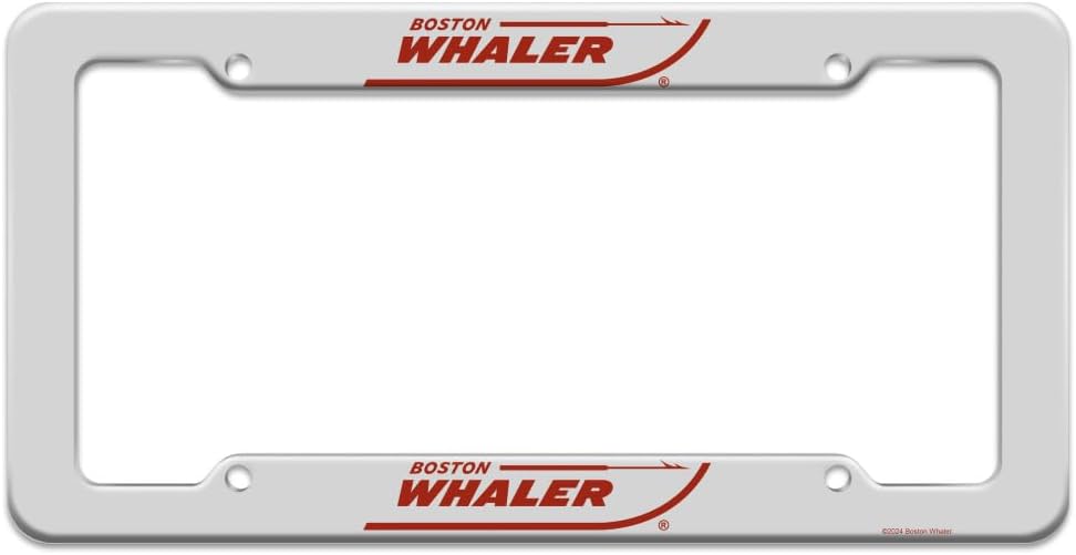 Boston Whaler Red Logo License Plate Tag Frame