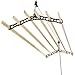 LOWENERGY 6 Lath Pulley Clothes Airer Ceiling Maid – Traditional Victorian Laundry Rack Dryer for Kitchen, Utility, Bathroom or Garage (Black 1.2M)