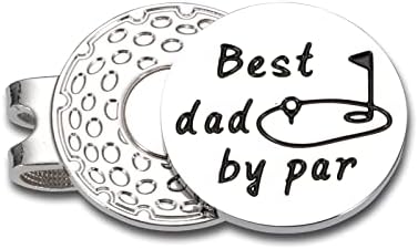 GGOJAGST for Men Dad from Daughter Golf Ball Markers with Hat Clips Value Sets for Men Women Golfer Removable Attaches Easily to Golf Cap Premium Gifts Silver for Dad from Kids