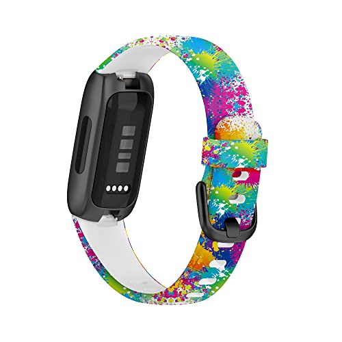 Juaupepo Pulseira esportiva de silicone compatível com Fitbit Inspire 3, pulseira de substituição co
