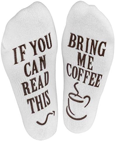 Haute Soiree If You Can Read This, Bring Me Some Coffee - Funny Novelty Socks for Women One Size Fits All