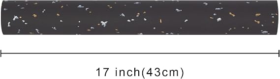 MAYPLUSS Wrapping Paper Roll - 17in x 16.5Ft - Luxury Thick Black Gold Foil Flakes Marvelous Satin Texture Matte Gift Wrap Paper for Birthdays, Anniversaries, Christmas, Father's Day