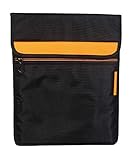 Saco Tablet Bag 12 Inch to 13 Inch – Sleeve Case for iPad Pro 13 / Air 13, Samsung Tab S7/S8/S9 Plus, S9 FE+ 12.4', Lenovo Tab P12, Microsoft Surface Pro 13 Inch - Black with Orange