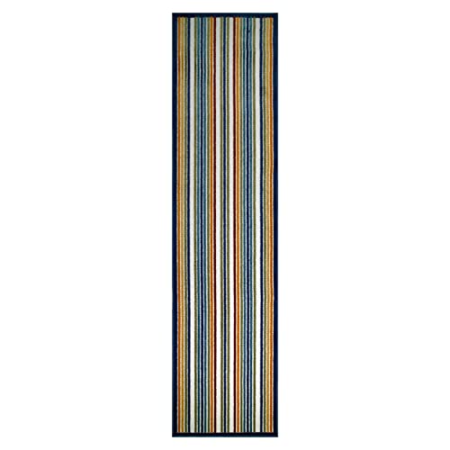 Leick Home 595009 Blithe Runner Colorful Line Indoor Outdoor Area