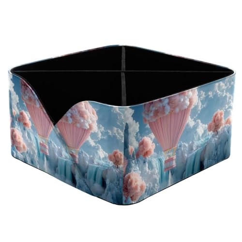 Boîte de rangement durable avec finitions soignées style montgolfière