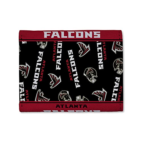 Rico Industries NFL Football Atlanta Falcons Canvas Trifold Wallet - Great Accessory