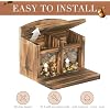 MIXXIDEA Large Squirrel Feeder House, Wooden Squirrel Feeders for Outside, Chipmunk Feeder Made of Thick Wood, No Assembly Required (Brown) - 4