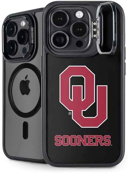 Skinit Kickstand Phone Case Compatible with iPhone 16 Pro - Officially Licensed University of Oklahoma Sooners Red Digi Design