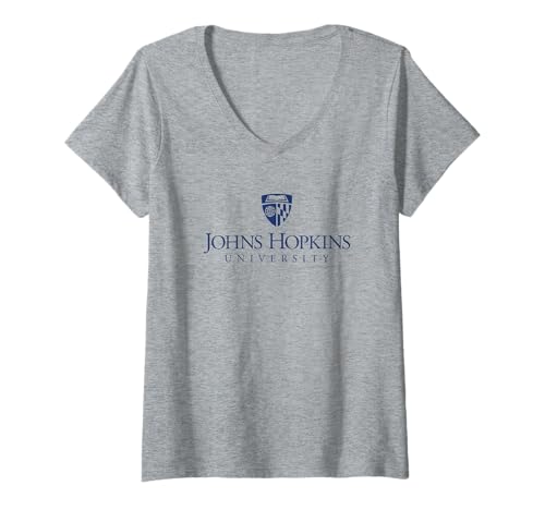 Womens Johns Hopkins University Blue Jays Large V-Neck T-Shirt
