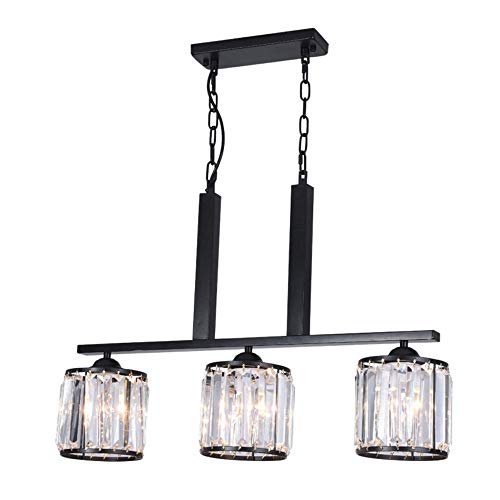 Lustre en cristal de luxe postmoderne plafonnier industriel à trois têtes E26 E27 - 2