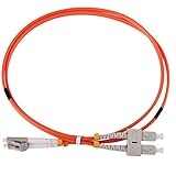 2 m. DigitX.it Cable de fibra óptica – Correa – Patch Cord LC SC Multimodo Duplex Orange 62/125 OM1 MT. 2