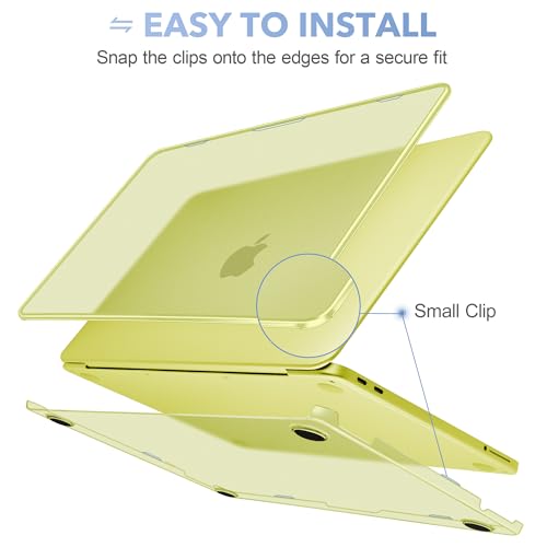 Image of May Chen Compatible with MacBook Neo 13 inch Model A3404 2026 Release, Slim & Lightweigh Frosted Finish Protective Case with Keyboard Cover&Screen Protector, Froste Citrus