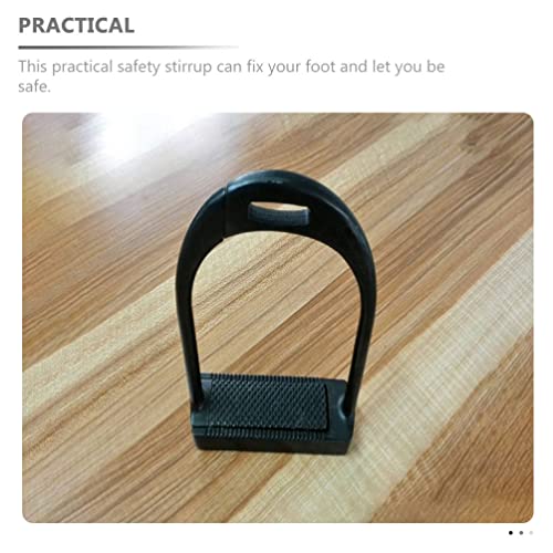 Gatuida 2 Stuks Paard Stijgbeugel Stijgbeugels Plastic Zadel Stijgbeugels Slijtvaste Stijgbeugels Voor Paardrijden (Zwart) - Afbeelding 6