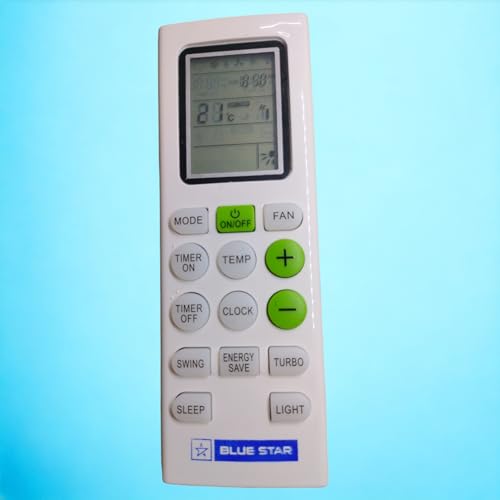 Image of Sanavya Remote Compatible for Blue Star Split /Window AC Fixed Speed Non - Inverter Model - 1 Ton, 1.5 Ton, 2 Ton Air Conditioners (Replacement Remote Control) (Blue Star AC 226)