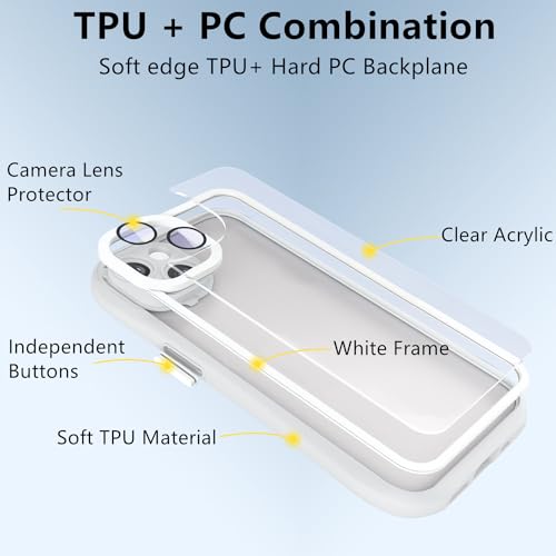 Coque blanche pour iPhone 15 Pro étui fin de protection - 3
