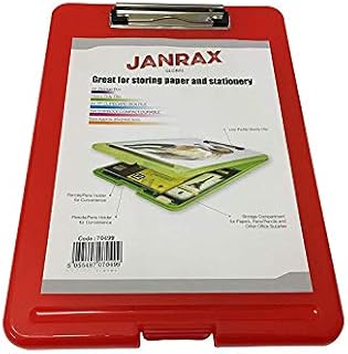 Janrax A4 Green Clipboard Box File - Storage Filing Case