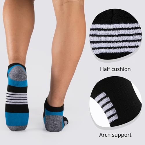 Image of COOVAN 10 Pairs Mens Ankle Socks Men 10 Pack Low Cut Comfort Cushion Casual Socks