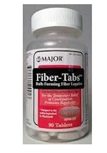 MAJOR Fiber-Tabs 625 Mg Tablets - Fiber Therapy for Regularity - Occasional Constipation Relief for Adults - 90 Count (2 Pack)