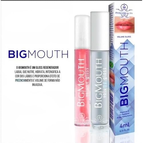 Phállebeauty Big Mouth - Gloss Labial Hidrata e Aumenta o Volume Rosa 4ml