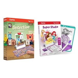 Osmo Detective Agency Search and Find Game & Super Studio Disney Princess Drawing Fun for iPad/Fire Tablet for Age 5+