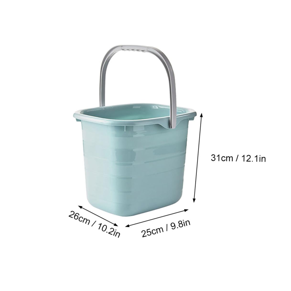 Abaodam Secchio D'acqua in Plastica Multipurpose Antiscivolo per Famiglia e Giardinaggio, Contenitore Resistente per Piante e Lavanderia Manico Ergonomico