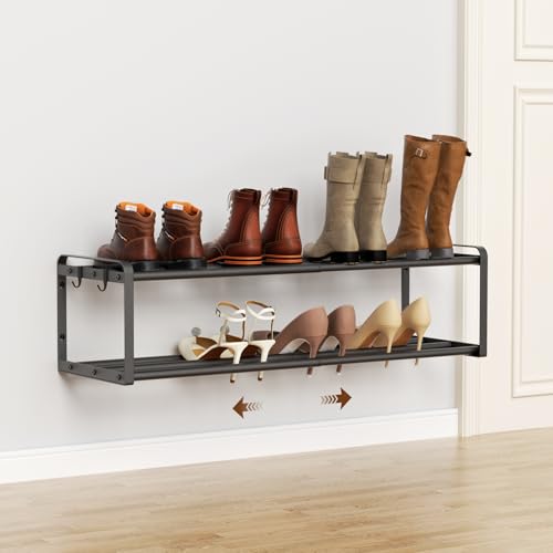 PrimZooty Wall Mounted Shoe Rack, 16.9