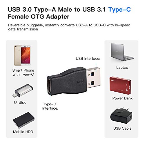 Chenyang, adattatore dati USB 3.1 tipo C femmina a...