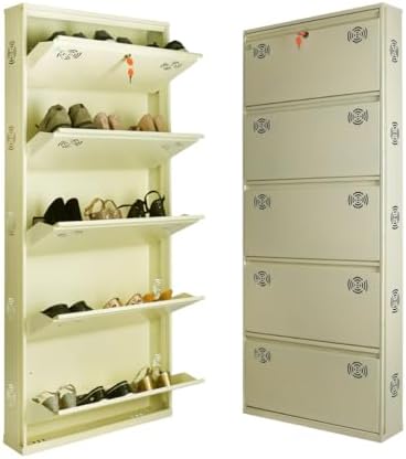 Lockable Shoe Rack Royal Interiors Metal Shoe Rack Wall Mounted for Home with Central ...