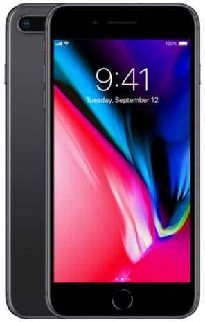 Apple iPhone 8 Plus without FaceTime - 64GB, 4G LTE, Space Grey (Renewed)