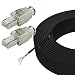 Produktbild AIXONTEC 50 m Cat.7 Erdkabel Set mit 2 RJ45 Stecker geschirmt LAN Ethernet Netzwerk Kabel AWG 23/1 UV-Beständig Outdoor für Außenbereich und in die Erde  Werkzeugfrei  Selbstmontage