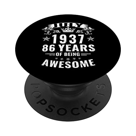 Julio de 1937 86 años de ser impresionante regalo de cumpleaños 86 PopSockets PopGrip Intercambiable